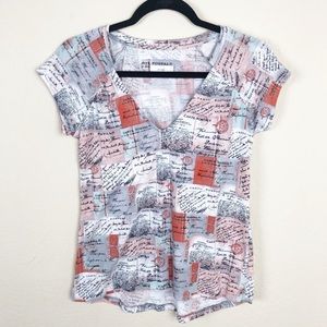 🟠 Anthropologie | Porridge carte postale graphic tee